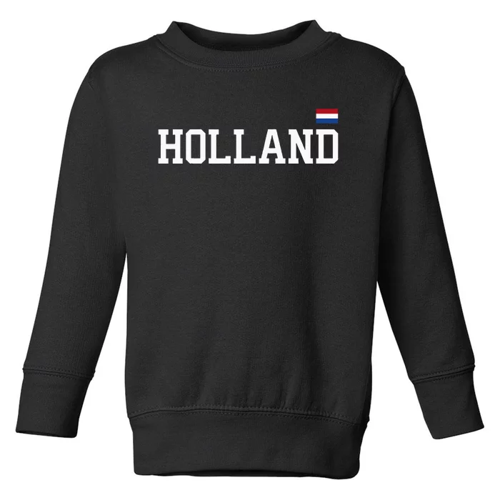 Holland Netherlands Women Dutch Flag Orange Toddler Sweatshirt