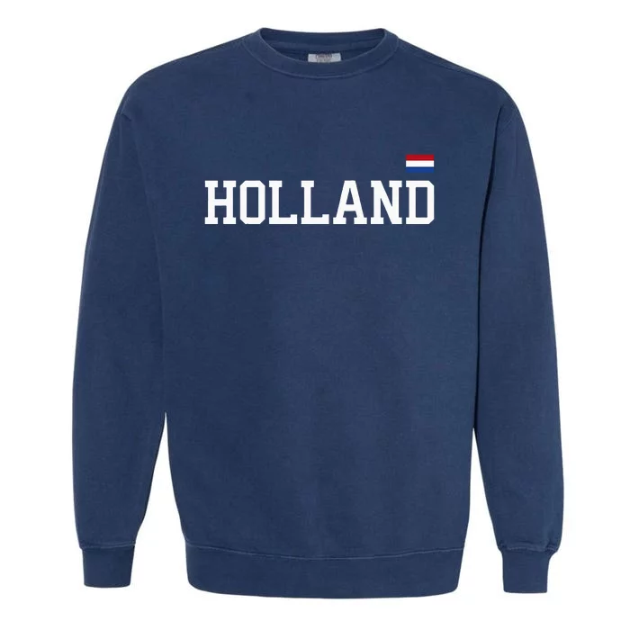 Holland Netherlands Women Dutch Flag Orange Garment-Dyed Sweatshirt