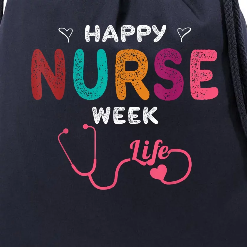 Happy Nurse Week Drawstring Bag