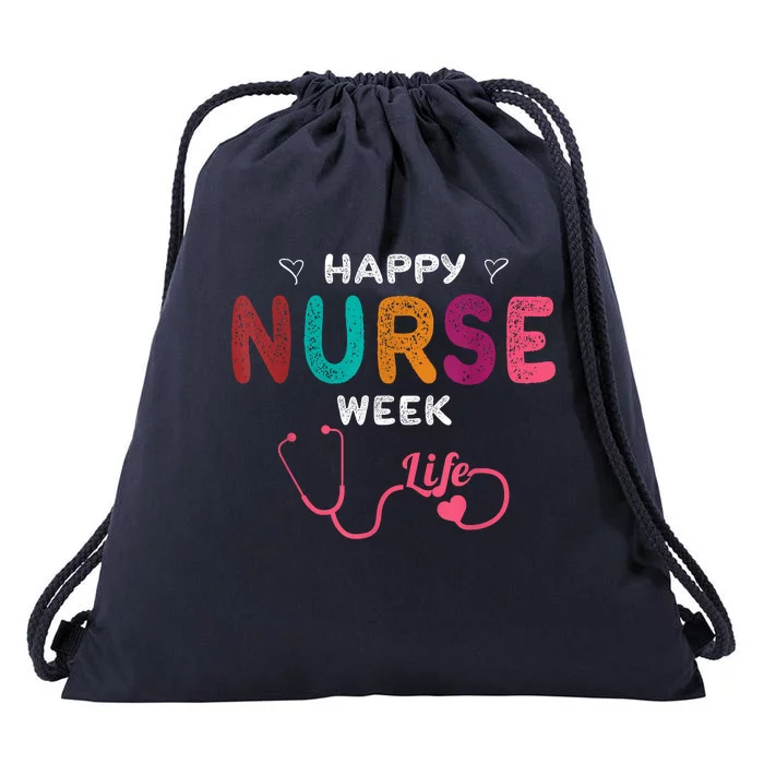 Happy Nurse Week Drawstring Bag