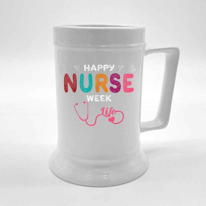 Happy Nurse Week Front & Back Beer Stein