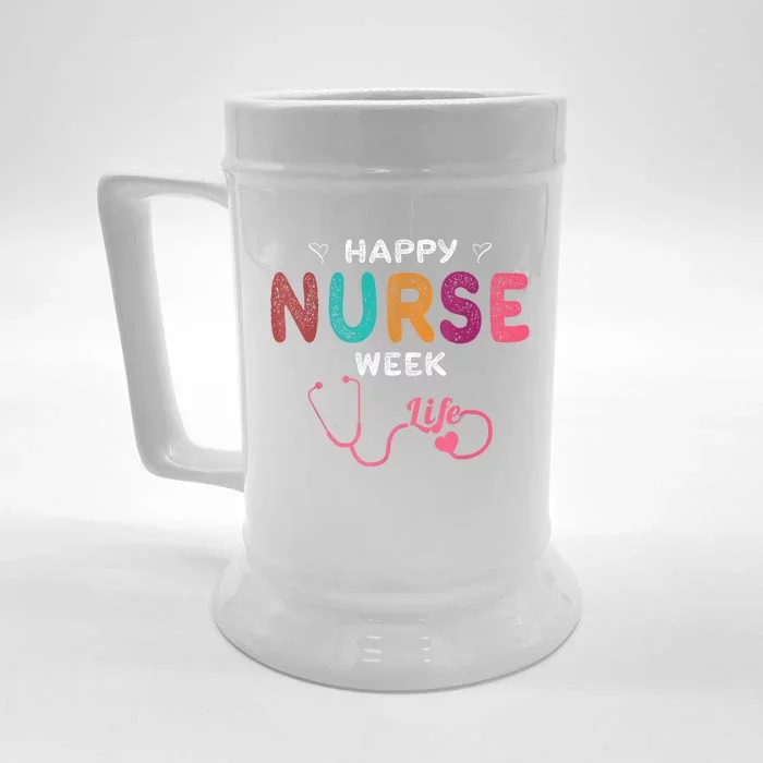 Happy Nurse Week Front & Back Beer Stein