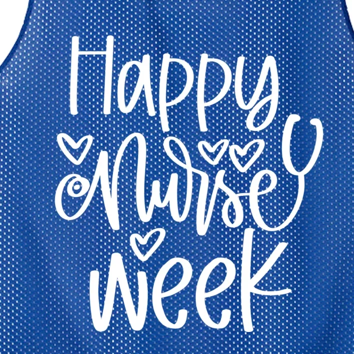 Happy Nurses Week At National Nurses Day For Nurse Gift Mesh Reversible Basketball Jersey Tank