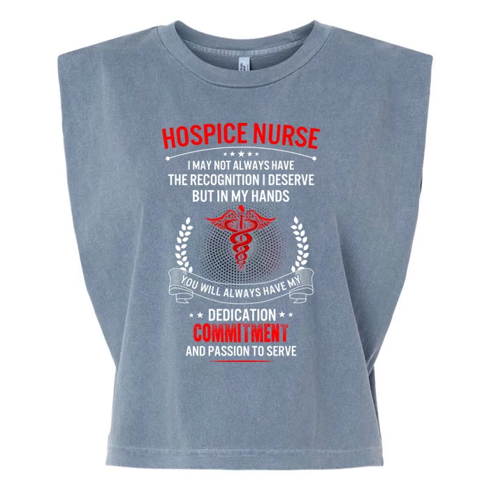 Hospice Nurse Week My Hands Have Passion Cute Gift Garment-Dyed Women's Muscle Tee