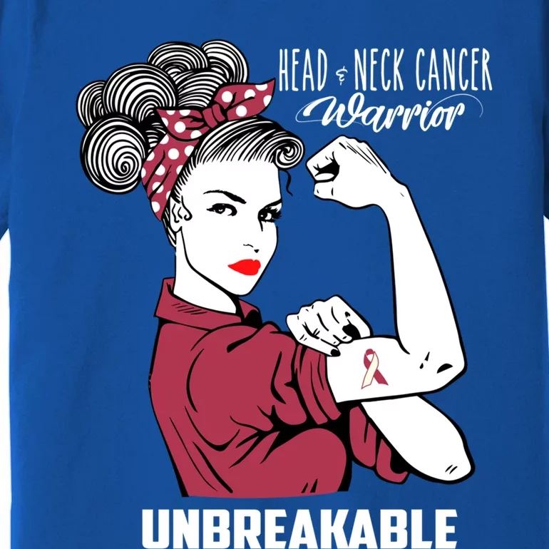 Head Neck Warrior Unbreakable Gift Head And Neck Awareness Funny Gift Premium T-Shirt