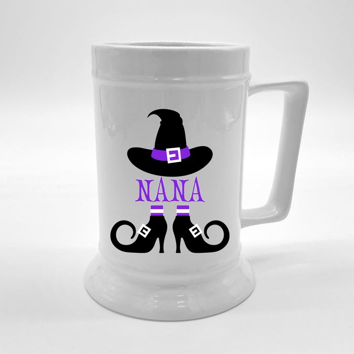 Halloween Nana Witch Gift Front & Back Beer Stein