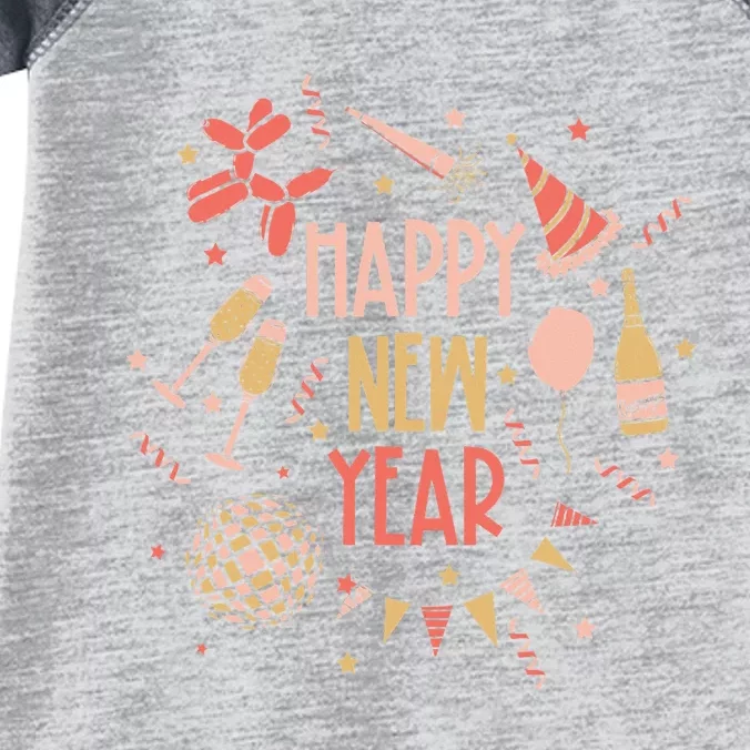 Happy New Year NYE Party 2024 Funny New Years Eve Confetti Infant Baby Jersey Bodysuit