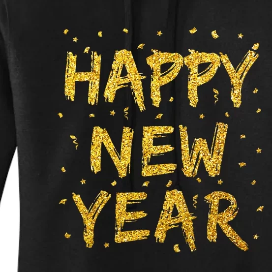 Happy New Year NYE Party 2024 Funny New Years Eve Confetti Women's Pullover Hoodie