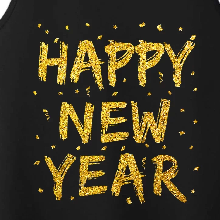 Happy New Year NYE Party 2024 Funny New Years Eve Confetti Performance Tank