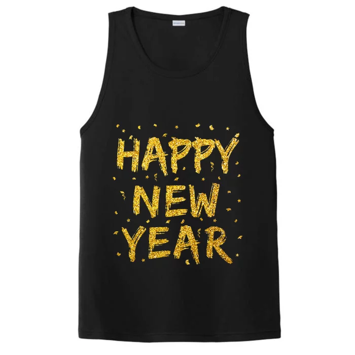 Happy New Year NYE Party 2024 Funny New Years Eve Confetti Performance Tank