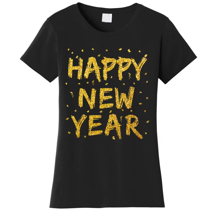 Happy New Year NYE Party 2024 Funny New Years Eve Confetti Women's T-Shirt