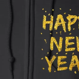 Happy New Year NYE Party 2024 Funny New Years Eve Confetti Full Zip Hoodie