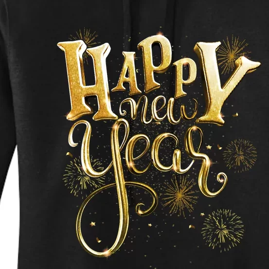 Happy New Year Day Eve Party Fireworks Confetti Costume Women's Pullover Hoodie