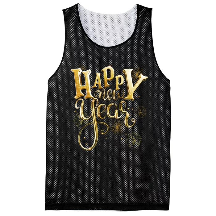 Happy New Year Day Eve Party Fireworks Confetti Costume Mesh Reversible Basketball Jersey Tank