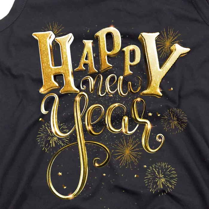 Happy New Year Day Eve Party Fireworks Confetti Costume Tank Top