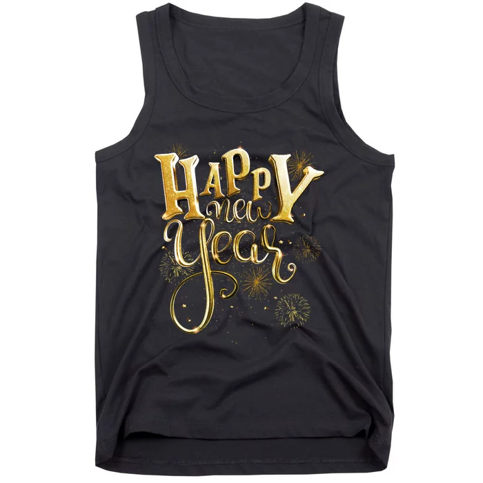 Happy New Year Day Eve Party Fireworks Confetti Costume Tank Top