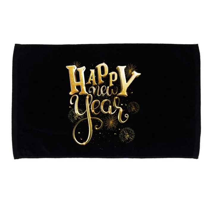 Happy New Year Day Eve Party Fireworks Confetti Costume Microfiber Hand Towel