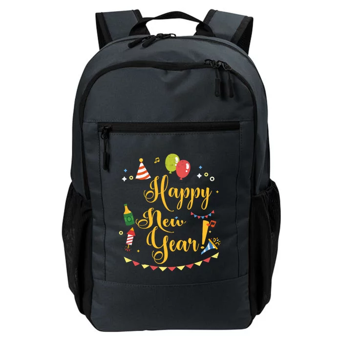 Happy New Year Celebration Balloons Gift Daily Commute Backpack