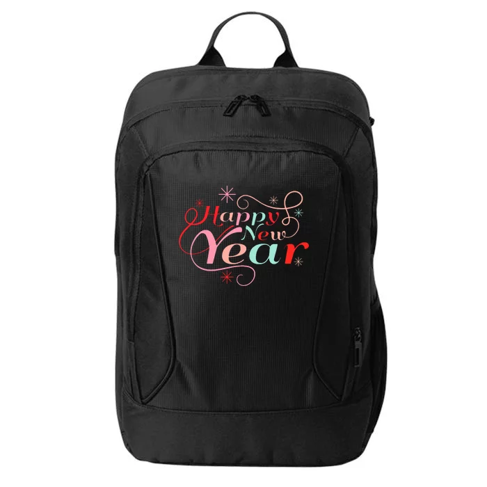 Happy New Year Party Funny New Year's Eve Groovy City Backpack