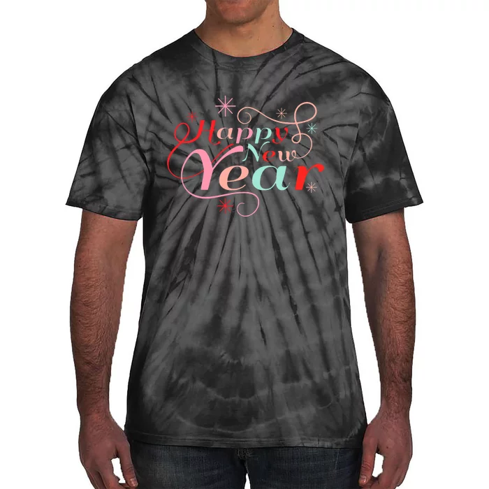 Happy New Year Party Funny New Year's Eve Groovy Tie-Dye T-Shirt