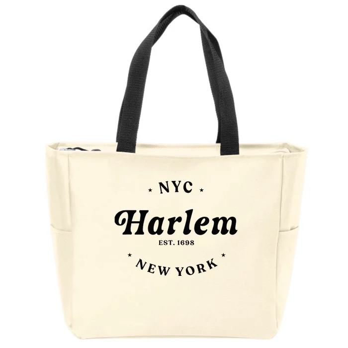 Harlem New York City Nyc Women Retro Harlem Zip Tote Bag