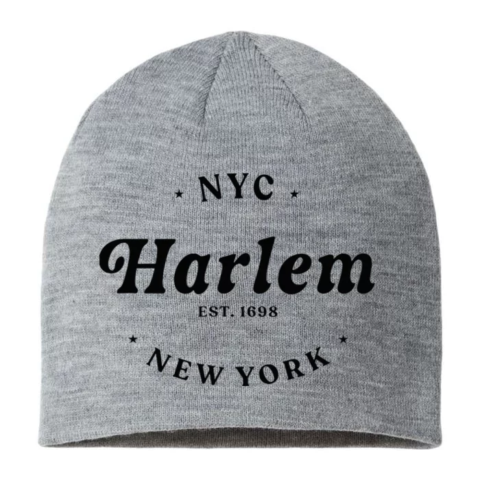 Harlem New York City Nyc Women Retro Harlem 8 1/2in Sustainable Knit Beanie