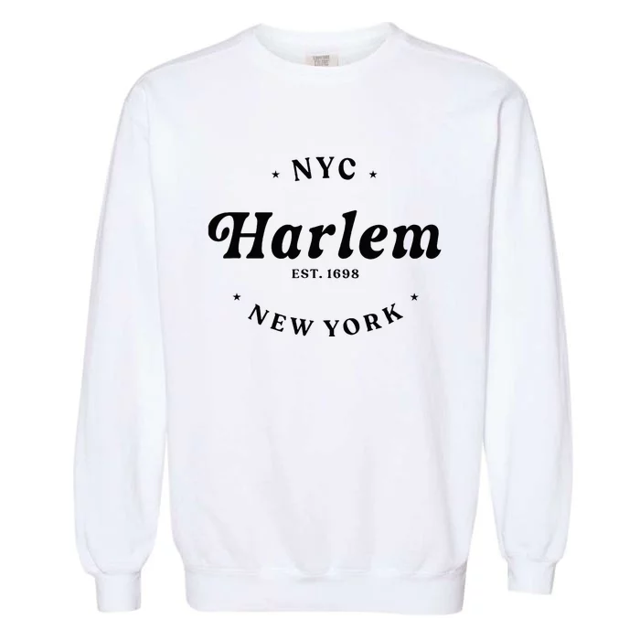 Harlem New York City Nyc Women Retro Harlem Garment-Dyed Sweatshirt