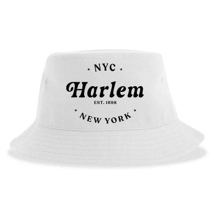 Harlem New York City Nyc Women Retro Harlem Sustainable Bucket Hat