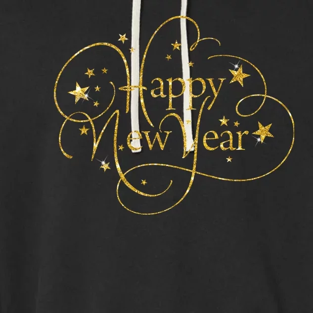 Happy New Years Golden Logo Garment-Dyed Fleece Hoodie