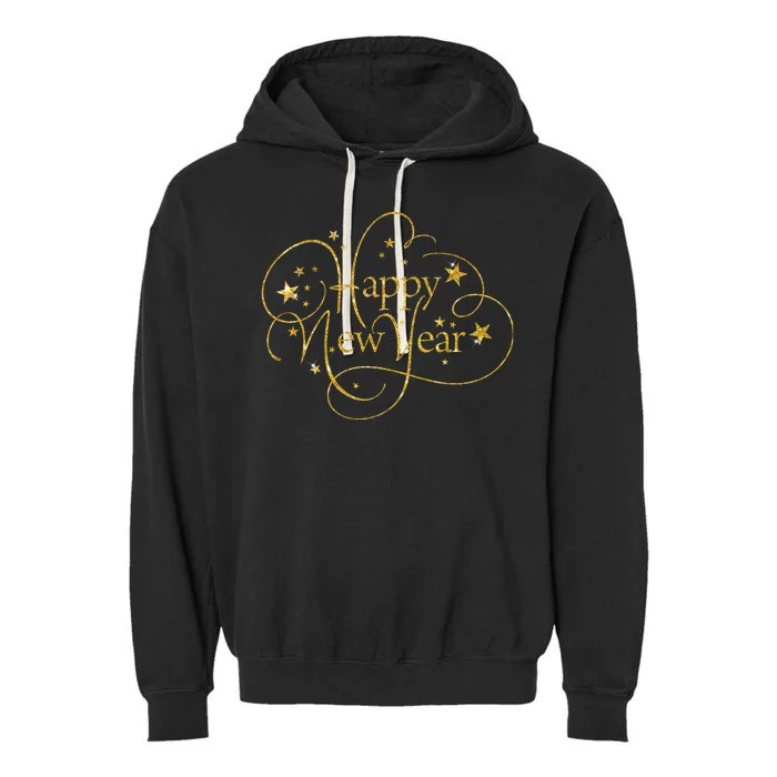 Happy New Years Golden Logo Garment-Dyed Fleece Hoodie