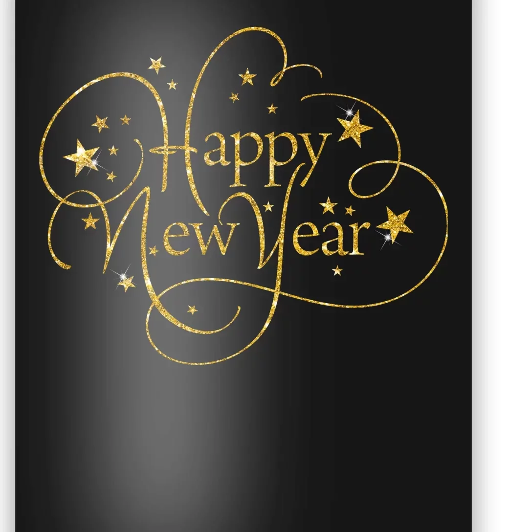 Happy New Years Golden Logo Poster