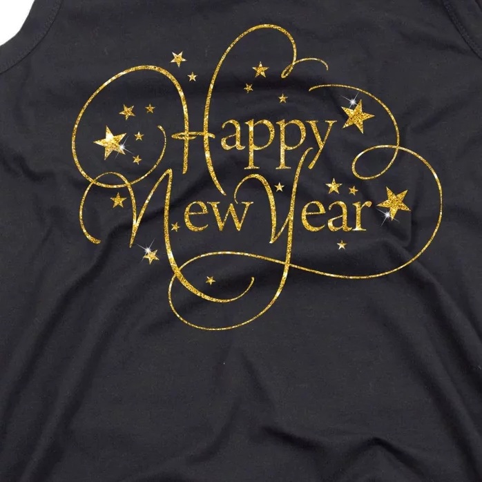 Happy New Years Golden Logo Tank Top