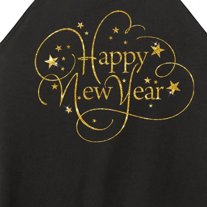 Happy New Years Golden Logo Women’s Perfect Tri Rocker Tank