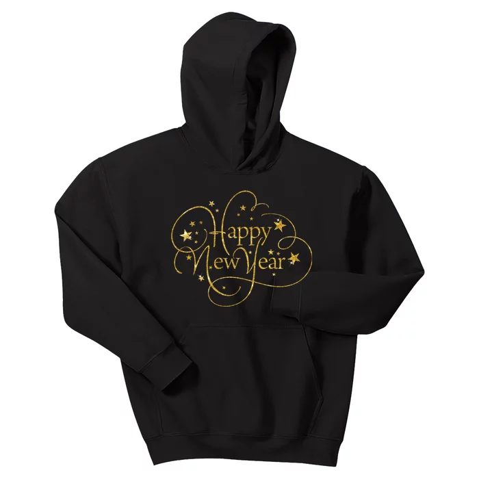 Happy New Years Golden Logo Kids Hoodie