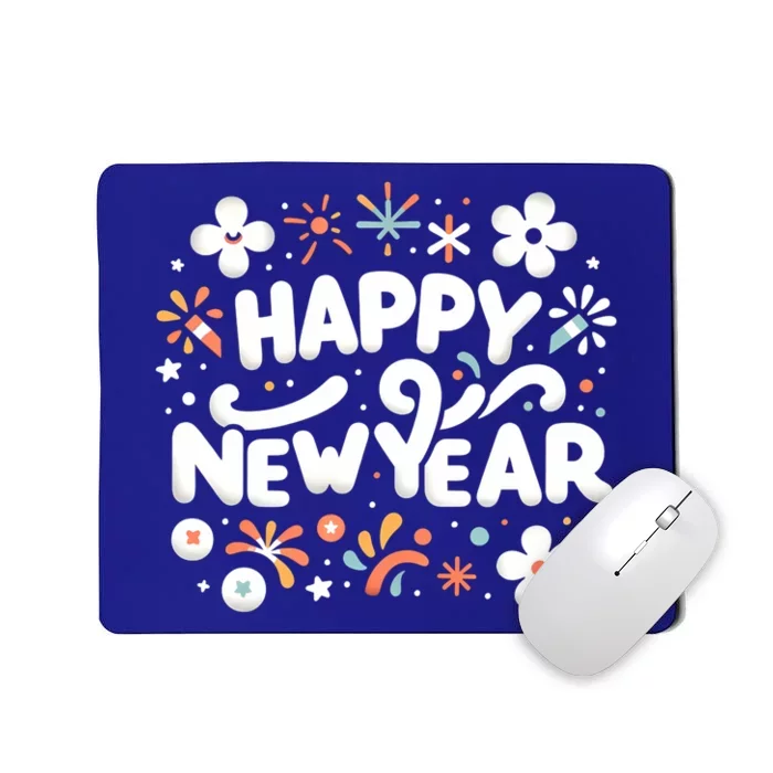 Happy New Year Friends Family Countdown Christmas Nye Party Funny Gift Mousepad