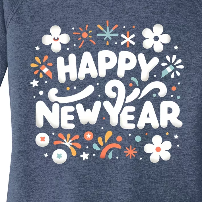 Happy New Year Friends Family Countdown Christmas Nye Party Funny Gift Women's Perfect Tri Tunic Long Sleeve Shirt