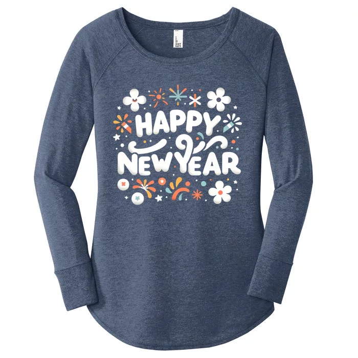 Happy New Year Friends Family Countdown Christmas Nye Party Funny Gift Women's Perfect Tri Tunic Long Sleeve Shirt