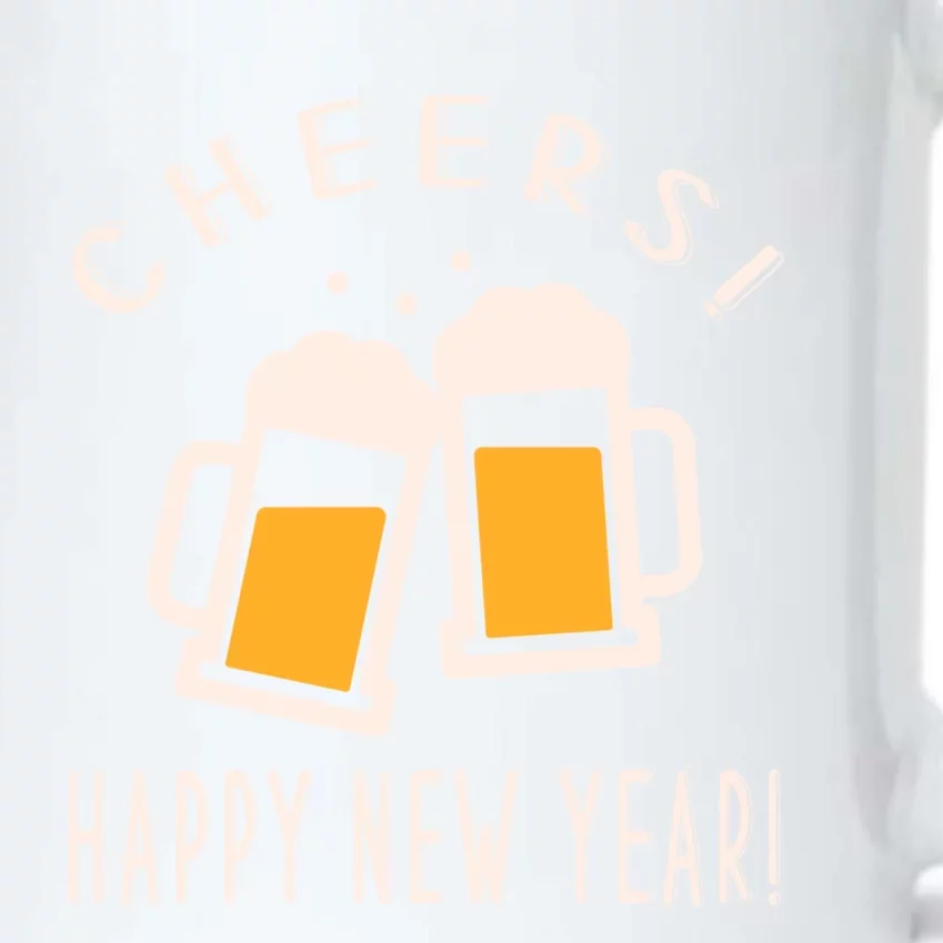 Happy New Year Beer Mug Graphic New Year's Eve Party Gift Black Color Changing Mug