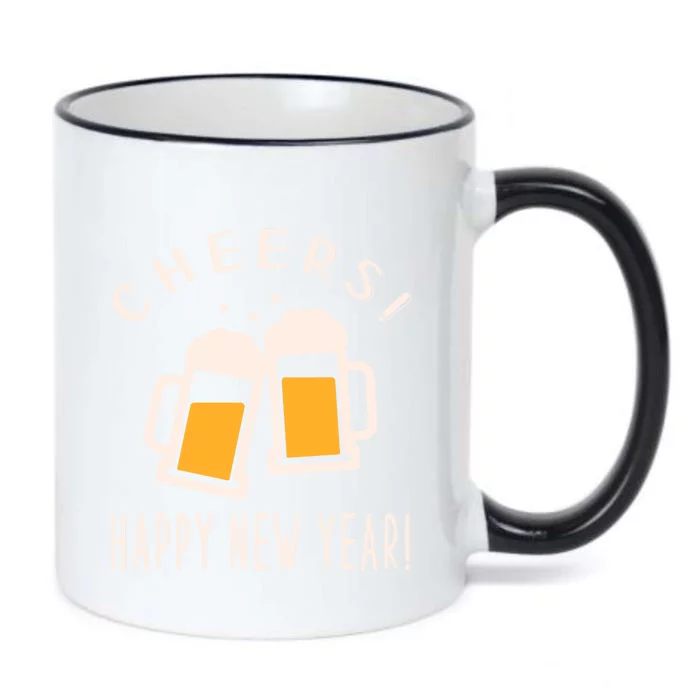 Happy New Year Beer Mug Graphic New Year's Eve Party Gift Black Color Changing Mug