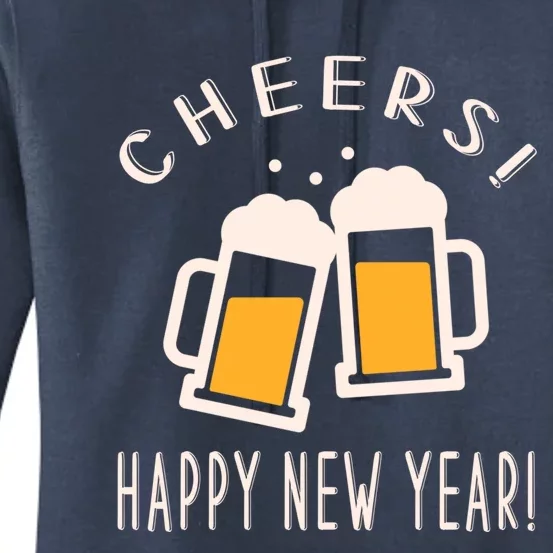 Happy New Year Beer Mug Graphic New Year's Eve Party Gift Women's Pullover Hoodie