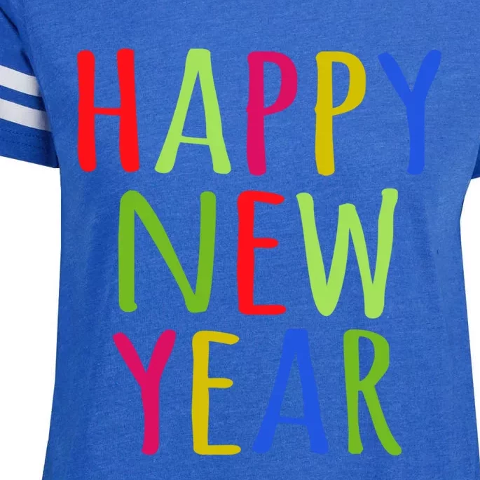 Happy New Year New Years Eve Party Gift Enza Ladies Jersey Football T-Shirt