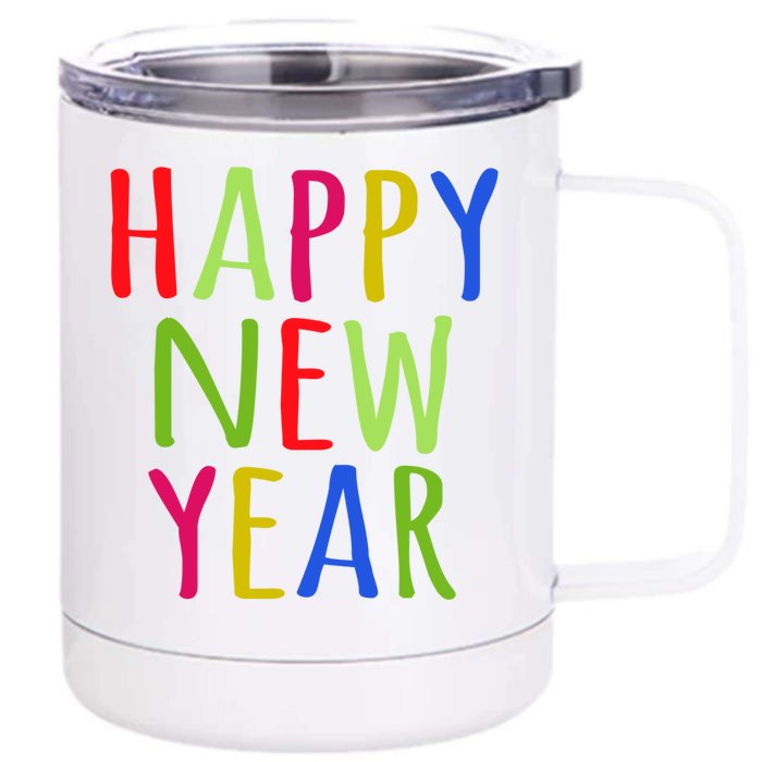 Happy New Year New Years Eve Party Gift Front & Back 12oz Stainless Steel Tumbler Cup