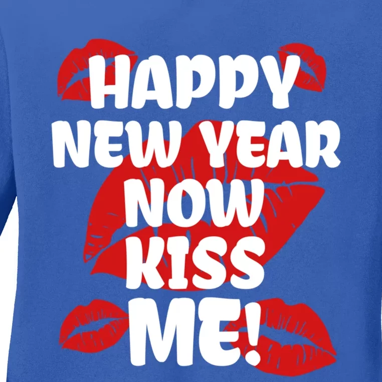 Happy New Year Now Me Funny Gift Ladies Long Sleeve Shirt