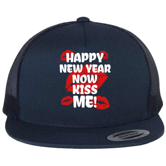 Happy New Year Now Me Funny Gift Flat Bill Trucker Hat