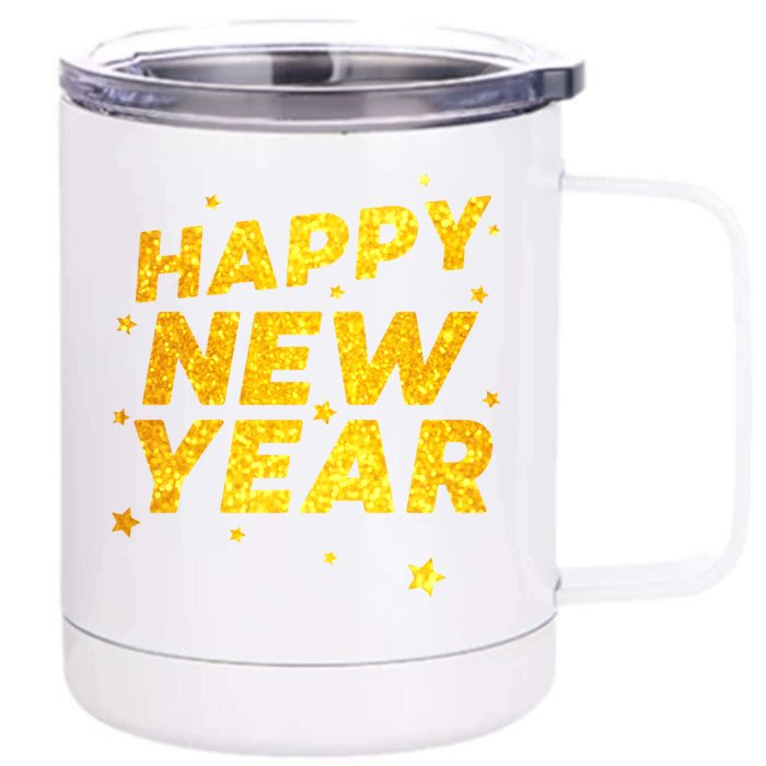 Happy New Year Gift Front & Back 12oz Stainless Steel Tumbler Cup