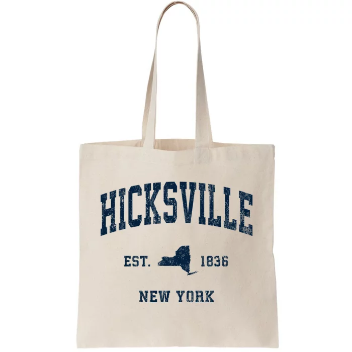 Hicksville New York Ny Vintage Athletic Tote Bag