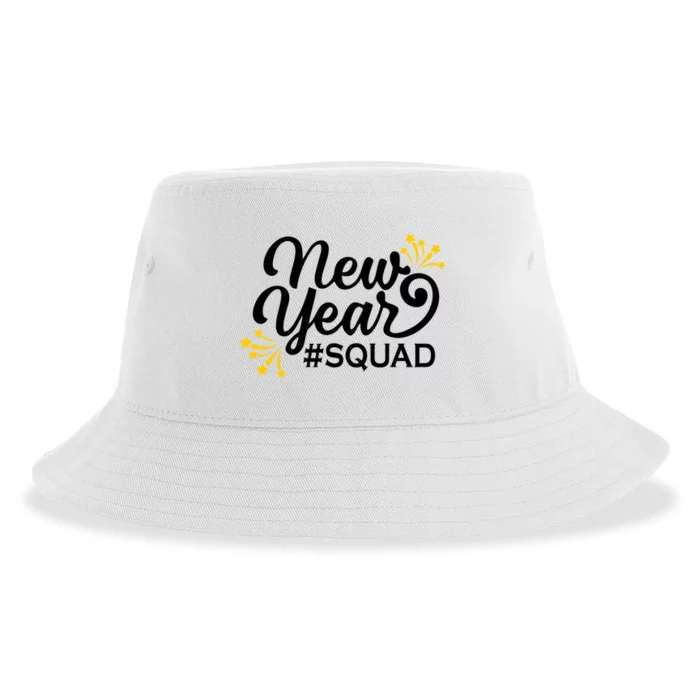 Happy New Year Squad Family Matching Gift For New Years Eve Cool Gift Sustainable Bucket Hat