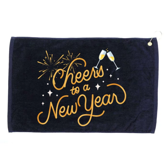 Happy New Years Eve Cheers To A New Year Gift Grommeted Golf Towel