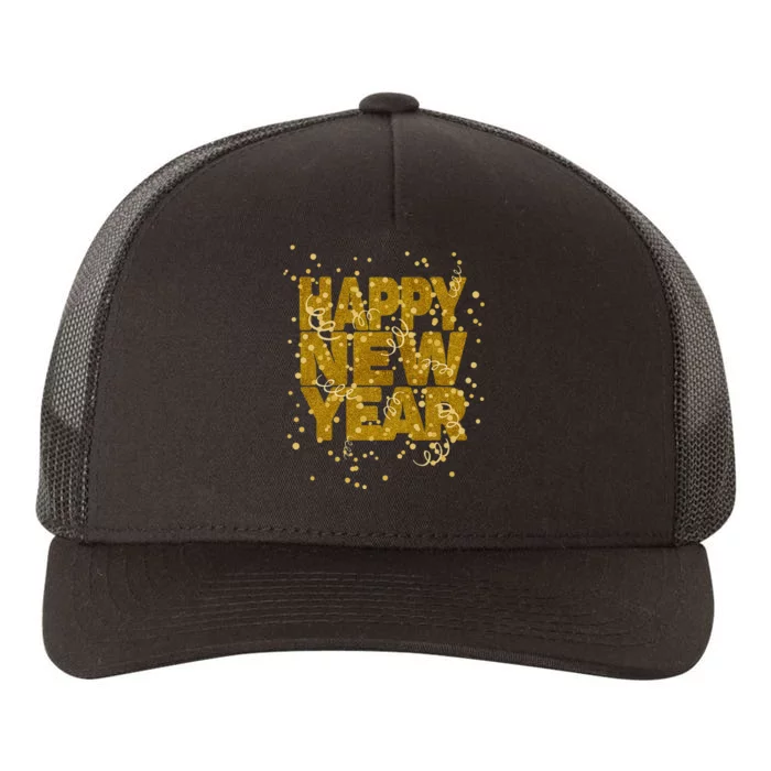 Happy New Year NYE Party  Funny New Years Eve Confetti Yupoong Adult 5-Panel Trucker Hat