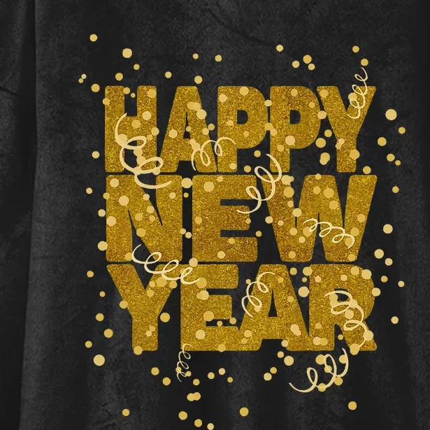 Happy New Year NYE Party  Funny New Years Eve Confetti Hooded Wearable Blanket